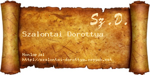 Szalontai Dorottya névjegykártya