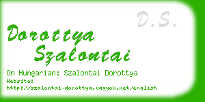 dorottya szalontai business card